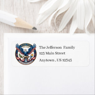 USA 250 Eagle return address Label