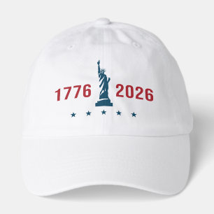 USA 250 Liberty 1776 2026 Patriotic Red White Blue Hat