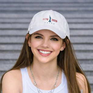 USA 250 Liberty 1776 2026 Patriotic Red White Blue Hat