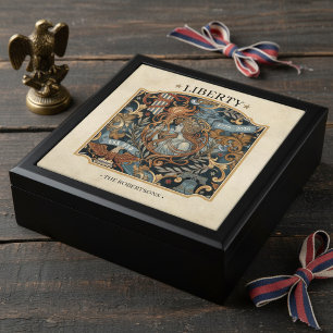 USA 250 Liberty Art Nouveau Pattern Border ID1302 Gift Box