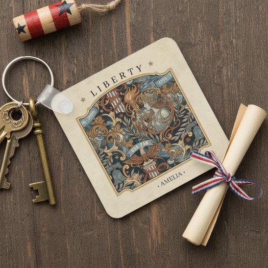 USA 250 Liberty Art Nouveau Pattern Border ID1302