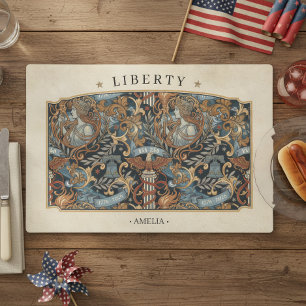 USA 250 Liberty Art Nouveau Pattern Border ID1302 Placemat