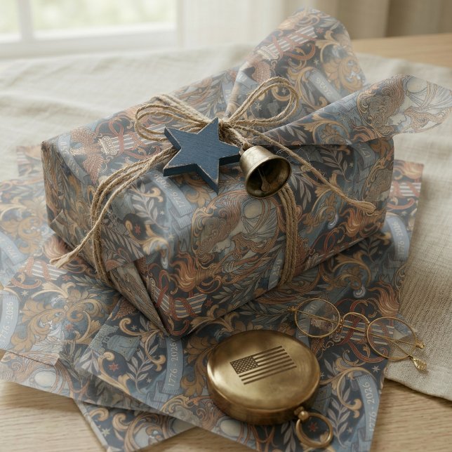 USA 250 Liberty Art Nouveau Pattern ID1302 Tissue Paper (Creator Uploaded)