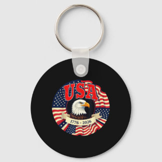 Usa 250 Patriotic Anniversary Celebration Keychain