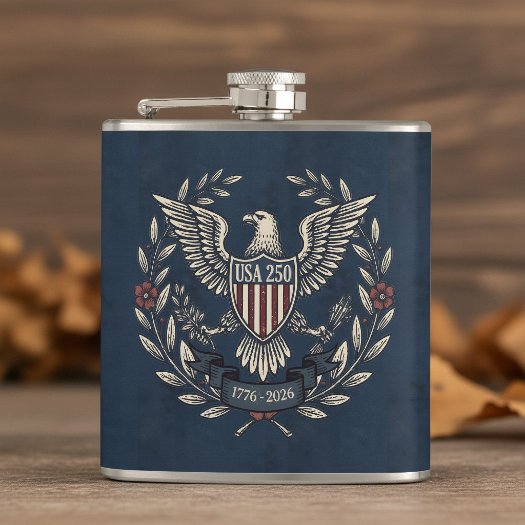 USA 250 Patriotic Eagle Heritage Motif Navy ID1299