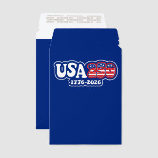 USA 250 Red White and Blue Envelope Mailers