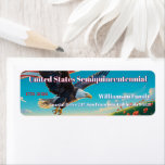 USA 250 Semiquincentennial Bald Eagle Patriotic Label