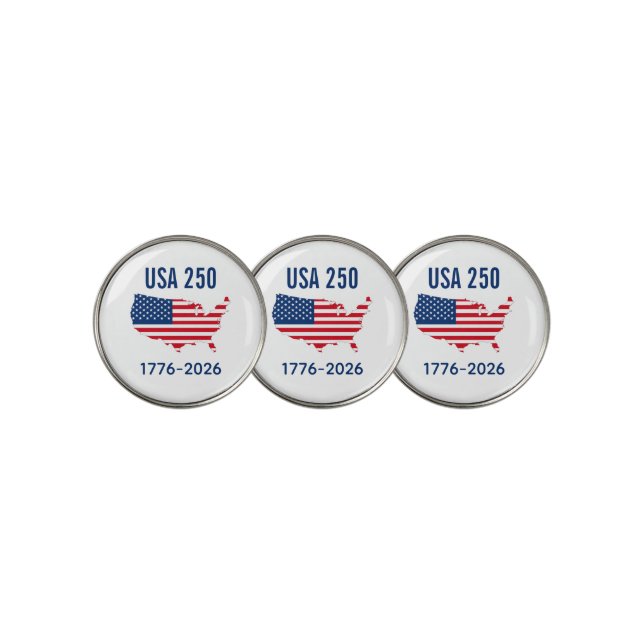 USA 250 Semiquincentennial Golf Ball Marker (3 Up)