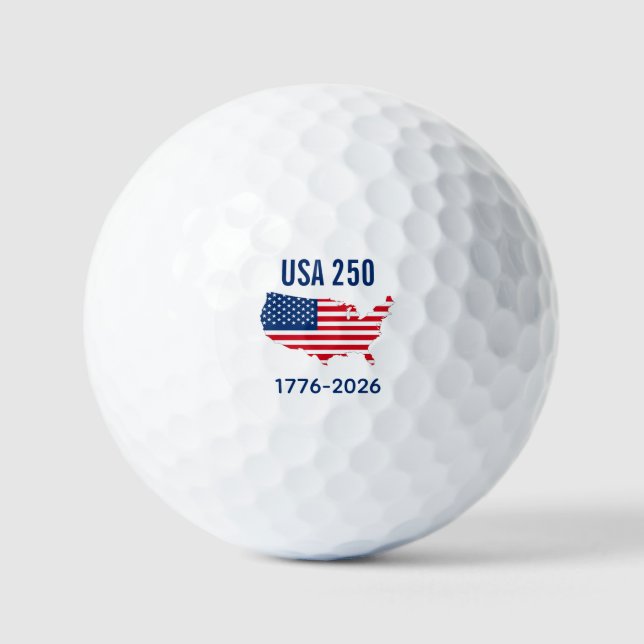USA 250 Semiquincentennial Keepsake Golf Balls (Front)