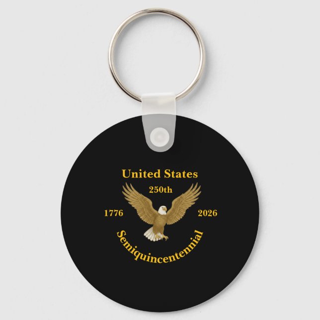 USA 250 Semiquincentennial Plastic Keychain (Front)