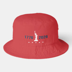 USA 250 Statue of Liberty 1776 2026 Patriotic Bucket Hat