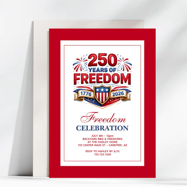 その他 Invitation USA 250 Year Commemorative Celebration Invitation | Zazzle