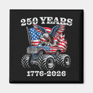 USA 250 Years 1776-2026 Eagle Monster Truck Boys Magnet