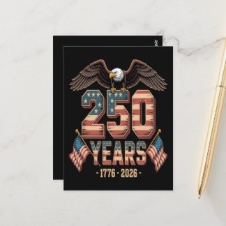 USA 250 Years 250th Anniversary Flag US Postcard