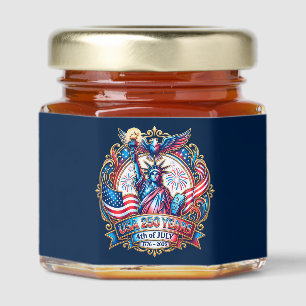 USA 250 years 4th of July 1776-2026 Honey Jar Favors