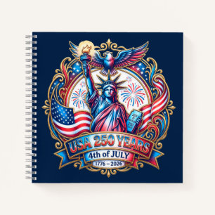 USA 250 years 4th of July 1776-2026 Notebook