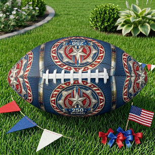 USA 250 Years Anniversary American Stars & Stripes Football