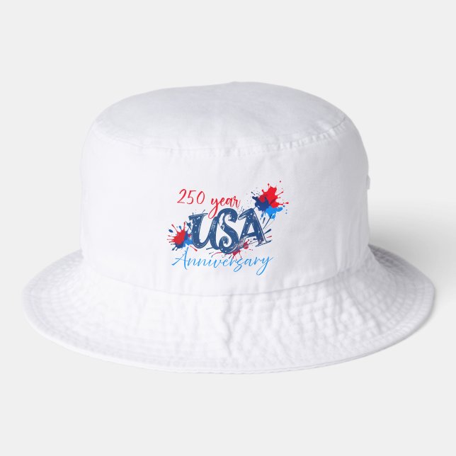 USA 250 Years anniversary Bucket Hat (Front)