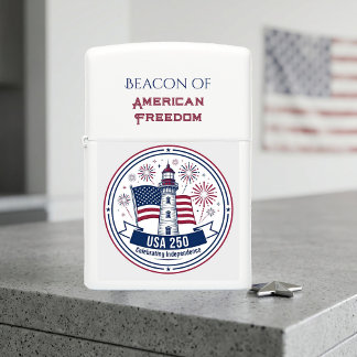 USA 250 Years Beacon American Freedom Lighthouse  Zippo Lighter