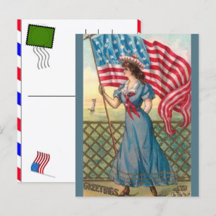 USA 250 Years Celebration: America 1776–2026 Holiday Postcard