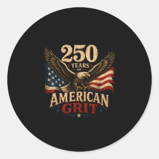 Usa 250 years fourth of july patriotic 1776 classic round sticker