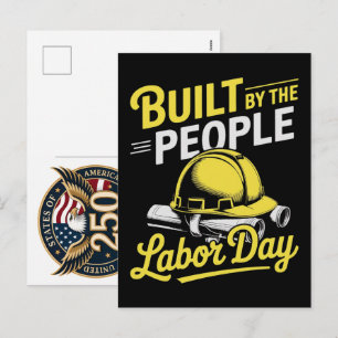 USA 250 Years Labor Day Celebration Holiday Postcard