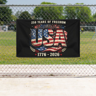 USA 250 Years of Freedom 1776–2026 Patriot Banner