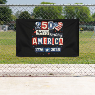 USA 250 Years of Freedom 1776–2026 Patriot Banner