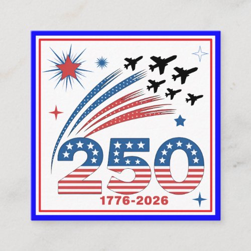 USA 250 Years of Freedom Celebration Design Enclosure Card