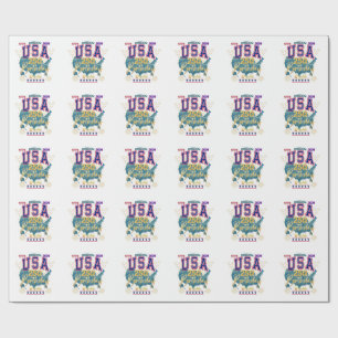 USA 250 YEARS OF FREEDOM WRAPPING PAPER