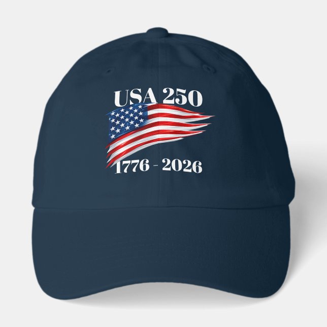 USA 250 Years of Independence 1776 2026 Hat (Front)