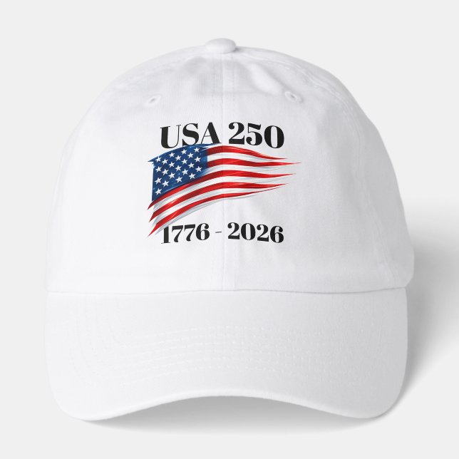 USA 250 Years of Independence 1776 2026 Hat (Front)