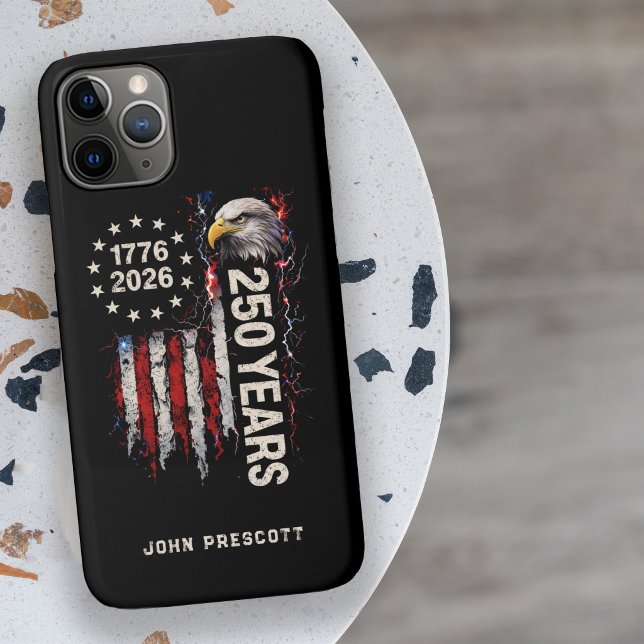 USA 250 Years Patriotic 2026 Freedom Flag Case-Mate iPhone Case (Creator Uploaded)