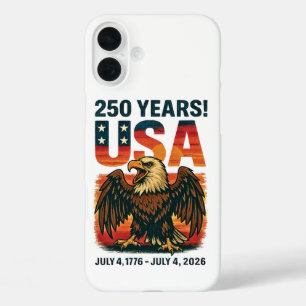 USA 250 Years – Patriotic Bald Eagle July 4th 2026 iPhone 16 Plus Case