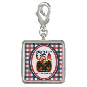 USA 250 Years – Patriotic Bald Eagle July 4th 2026 Charm