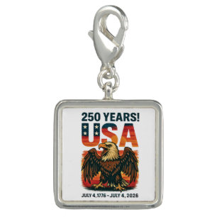 USA 250 Years – Patriotic Bald Eagle July 4th 2026 Charm
