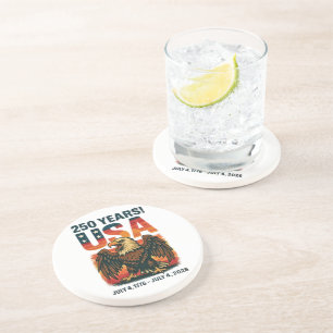 USA 250 Years – Patriotic Bald Eagle July 4th 2026 Coaster