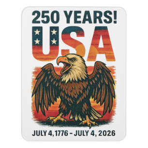 USA 250 Years – Patriotic Bald Eagle July 4th 2026 Door Sign
