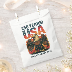 USA 250 Years – Patriotic Bald Eagle July 4th 2026 Favor Bag