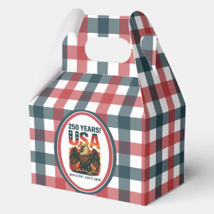 USA 250 Years – Patriotic Bald Eagle July 4th 2026 Favor Boxes