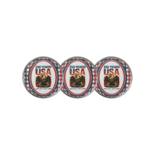 USA 250 Years – Patriotic Bald Eagle July 4th 2026 Golf Ball Marker