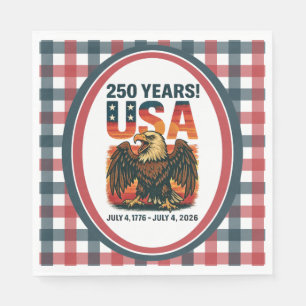 USA 250 Years – Patriotic Bald Eagle July 4th 2026 Napkins