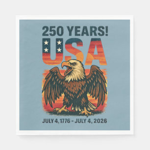 USA 250 Years – Patriotic Bald Eagle July 4th 2026 Napkins