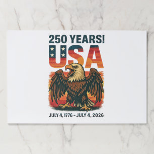 USA 250 Years – Patriotic Bald Eagle July 4th 2026 Paper Pad