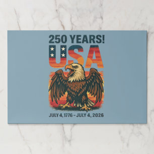 USA 250 Years – Patriotic Bald Eagle July 4th 2026 Paper Pad