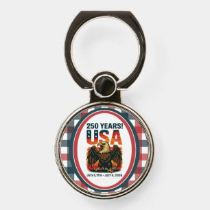 USA 250 Years – Patriotic Bald Eagle July 4th 2026 Phone Ring Stand