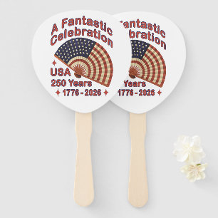 USA 250 Years Patriotic Fan Design – 1776-2026 