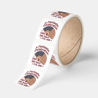USA 250 Years Patriotic Fan Design – 1776-2026 Square Sticker