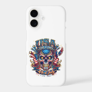 USA 250 Years Patriotic Skull 4th of July iPhone 17 Case
