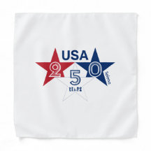USA 250 Years - Red blue and white stars design